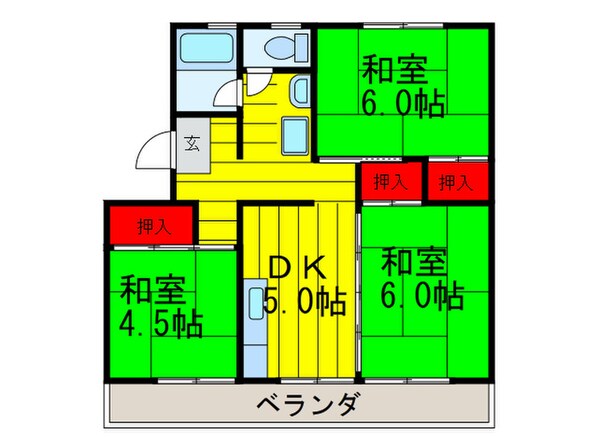 ｸﾞﾚｰｽﾏﾝｼｮﾝﾊﾟｰﾄⅠの物件間取画像